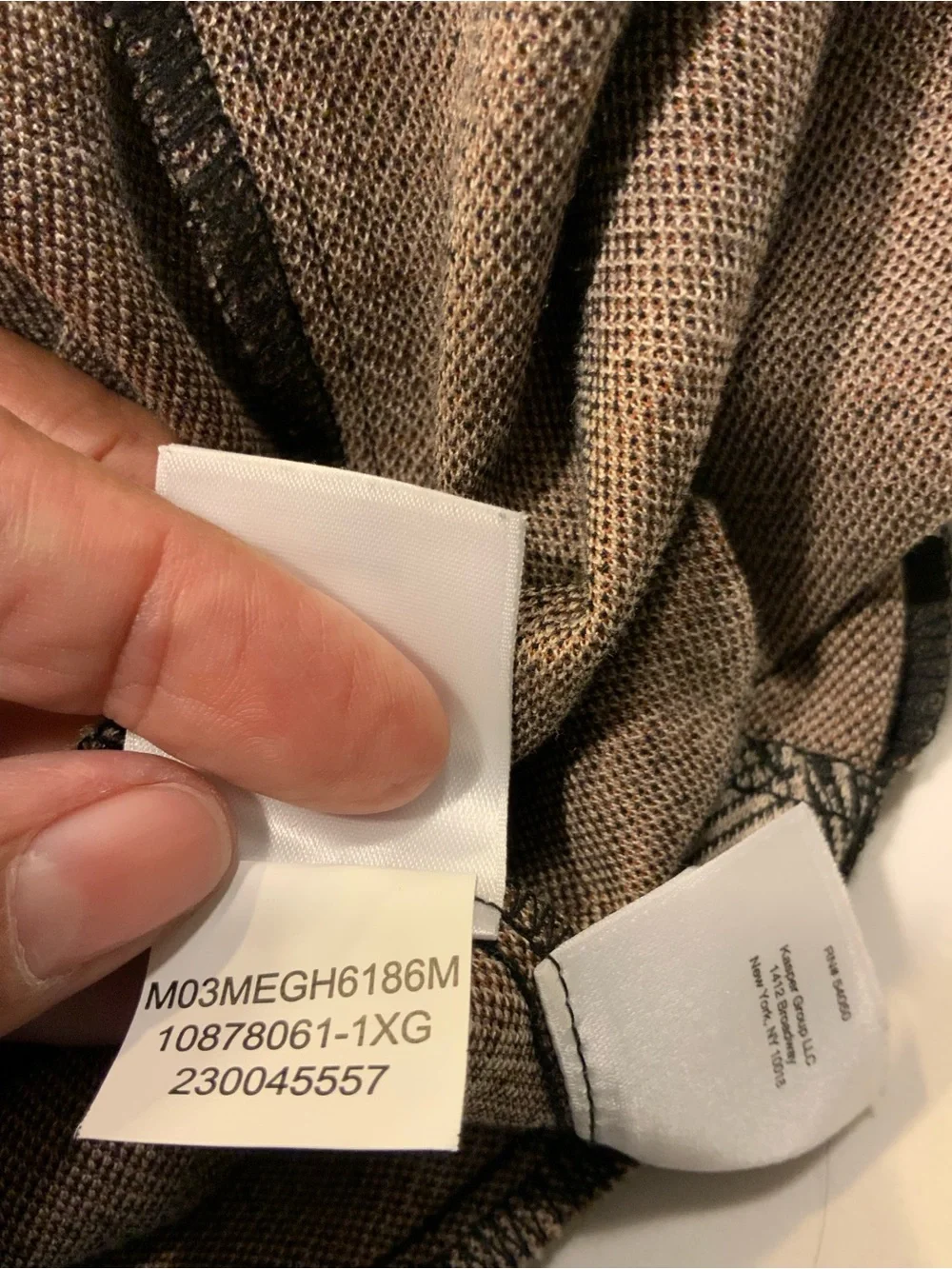 Anne Klein Taupe Striped Single-Button Blazer